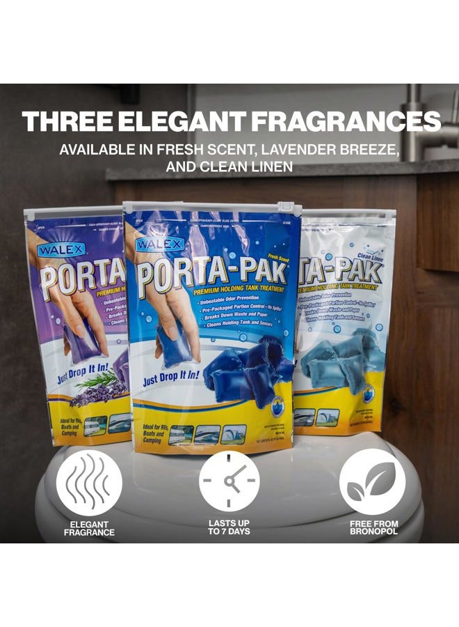 WALEX Porta-Pak Black Holding Tank Deodorizer & Portion Control System Drop-Ins - Rapid Breakdown of Waste & Paper, Odor Prevention, Cleans Tank & Sensors - Lavender Breeze, 10-Pack - Image 5